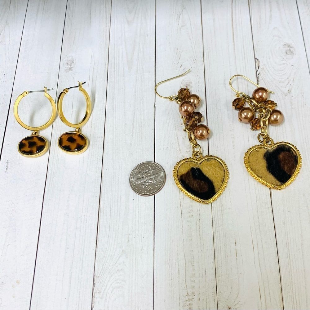 Animal Print Dangle Earrings‎